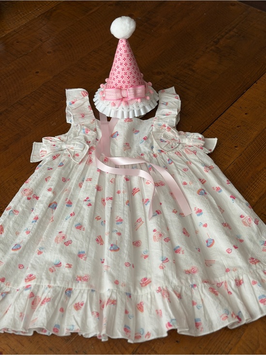 Cynthia Rowley Other - Girls White Sundress/birthday party dress with matching Birthday hat